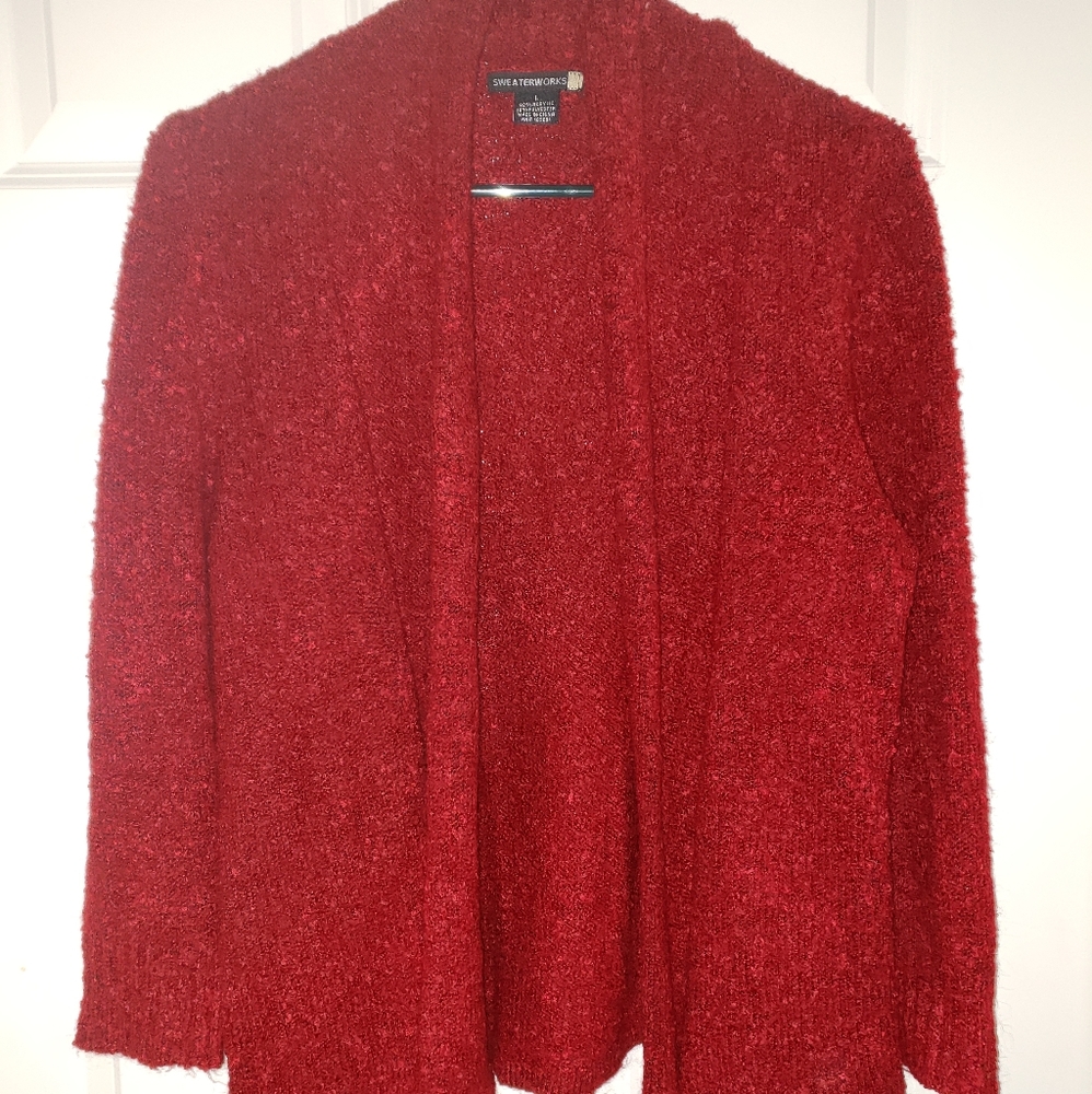 Large cardigan red sweater - brand new!